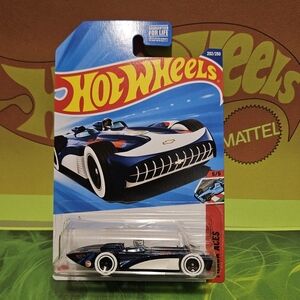 Treasure Hunt HotWheels Chevroletor Blue Race Car.